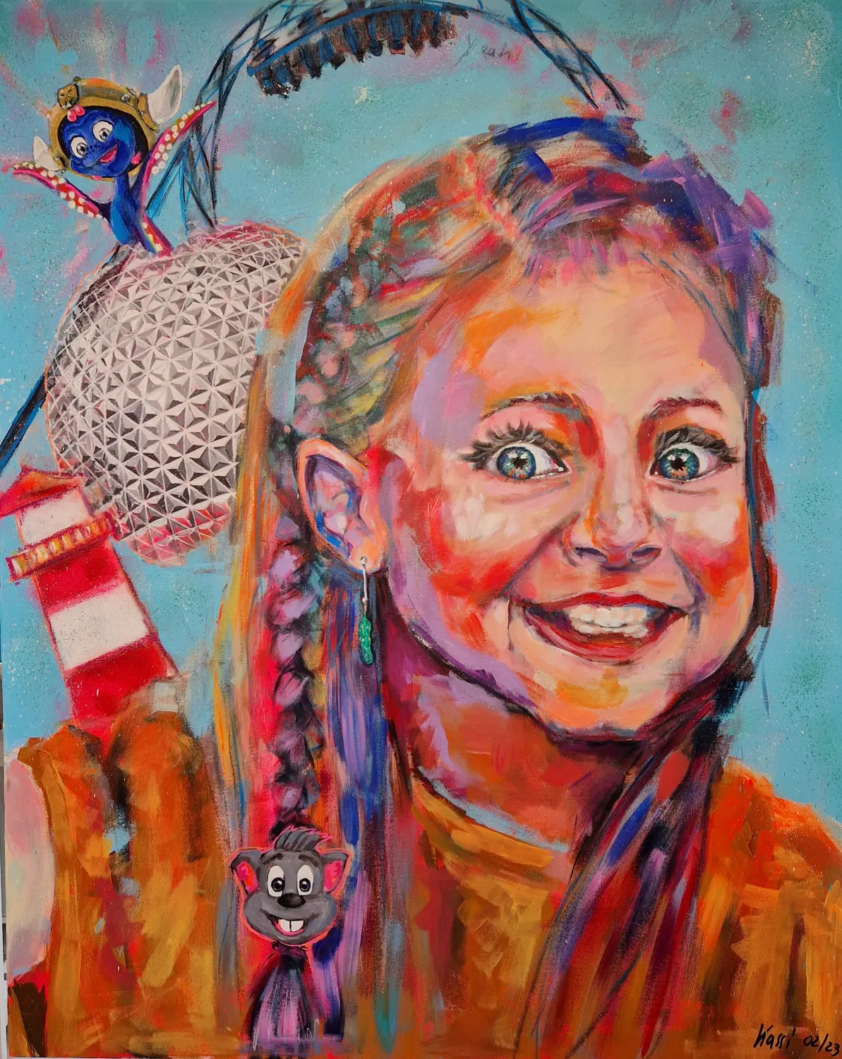 Lächelndes Mädchen-Kunstwerk von Kassarti 