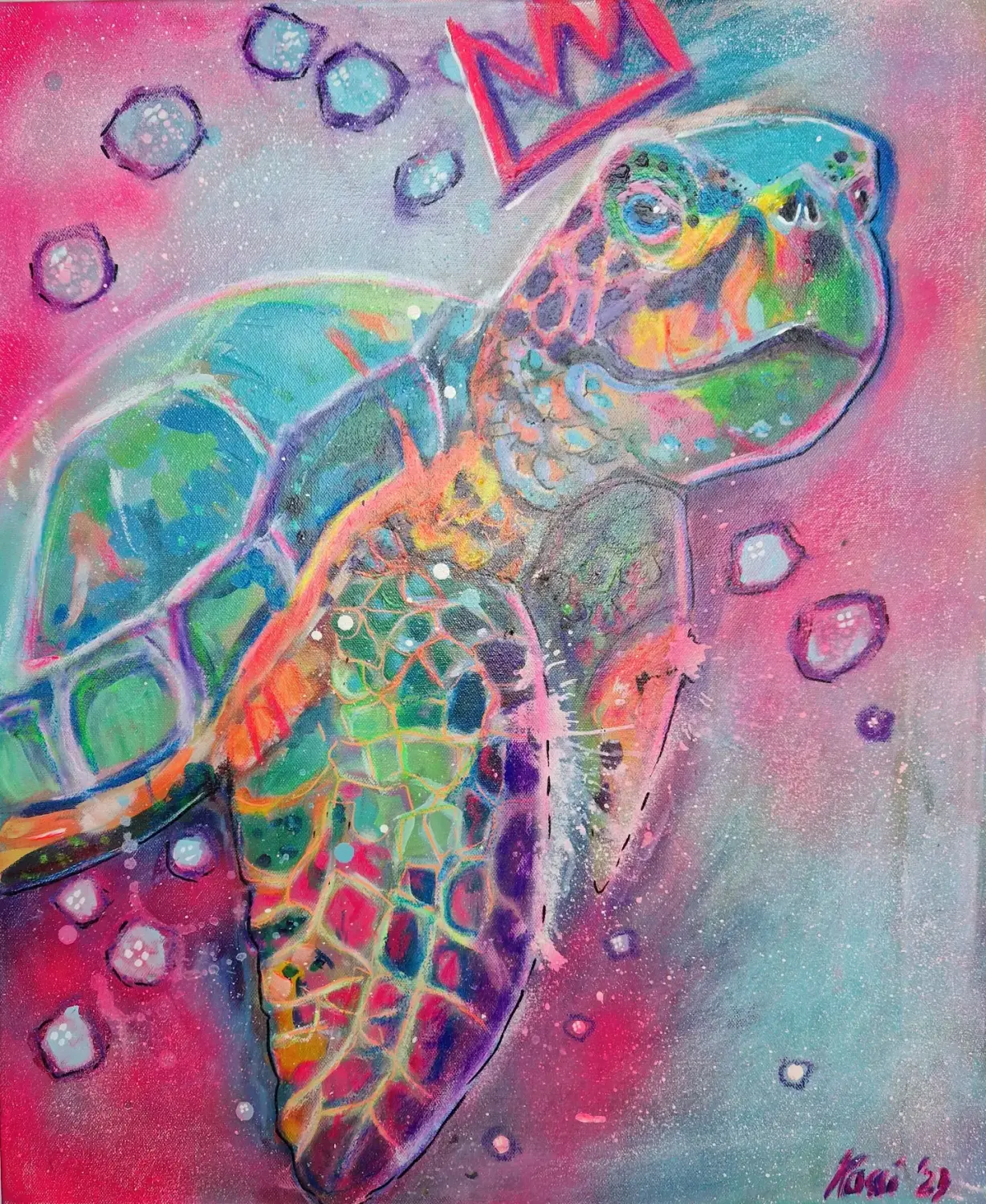 Meeresschildkröte-Kunstwerk von Kassarti 