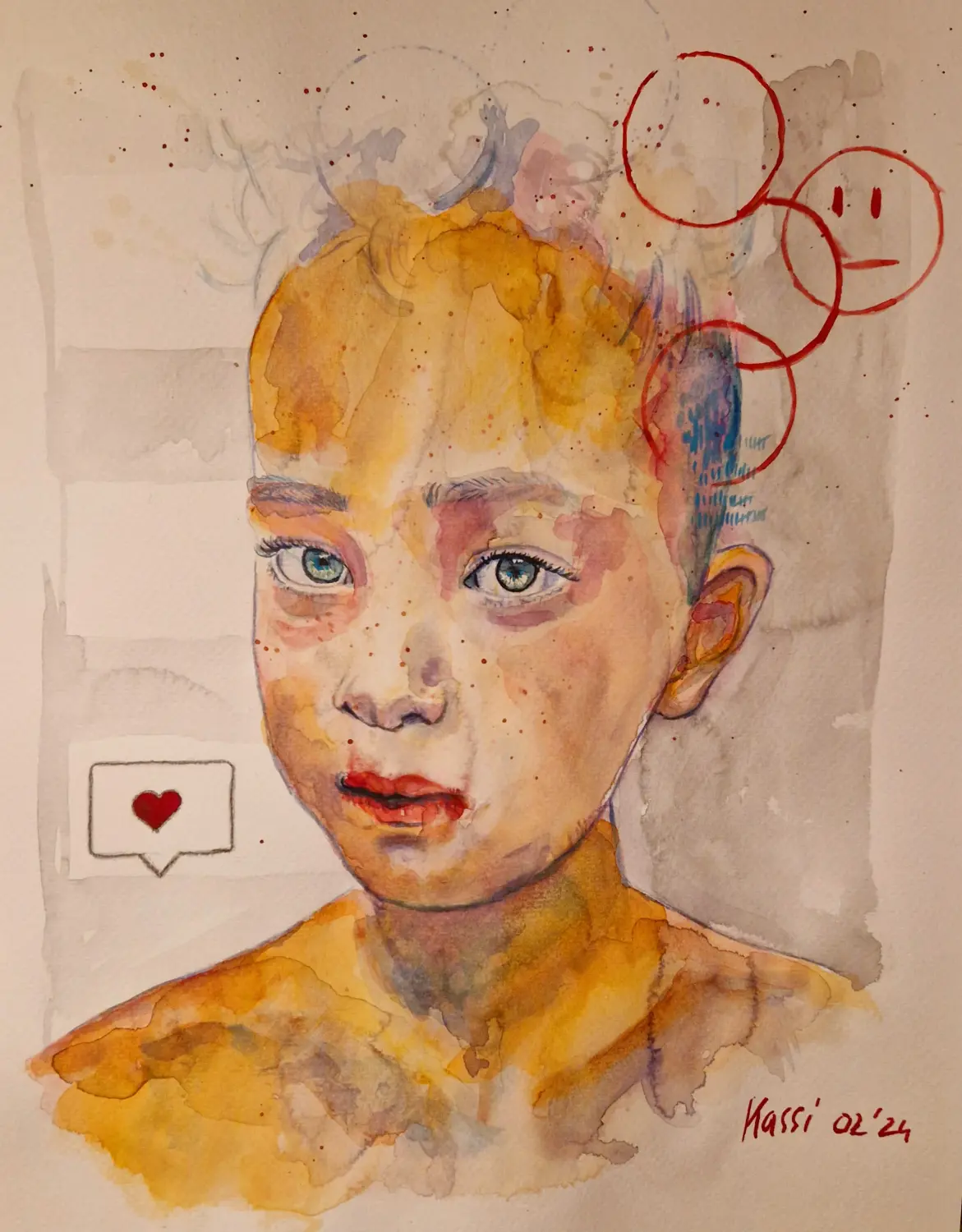 Kunstwerk, dem Frauen gegenüberstehen von Kassarti 