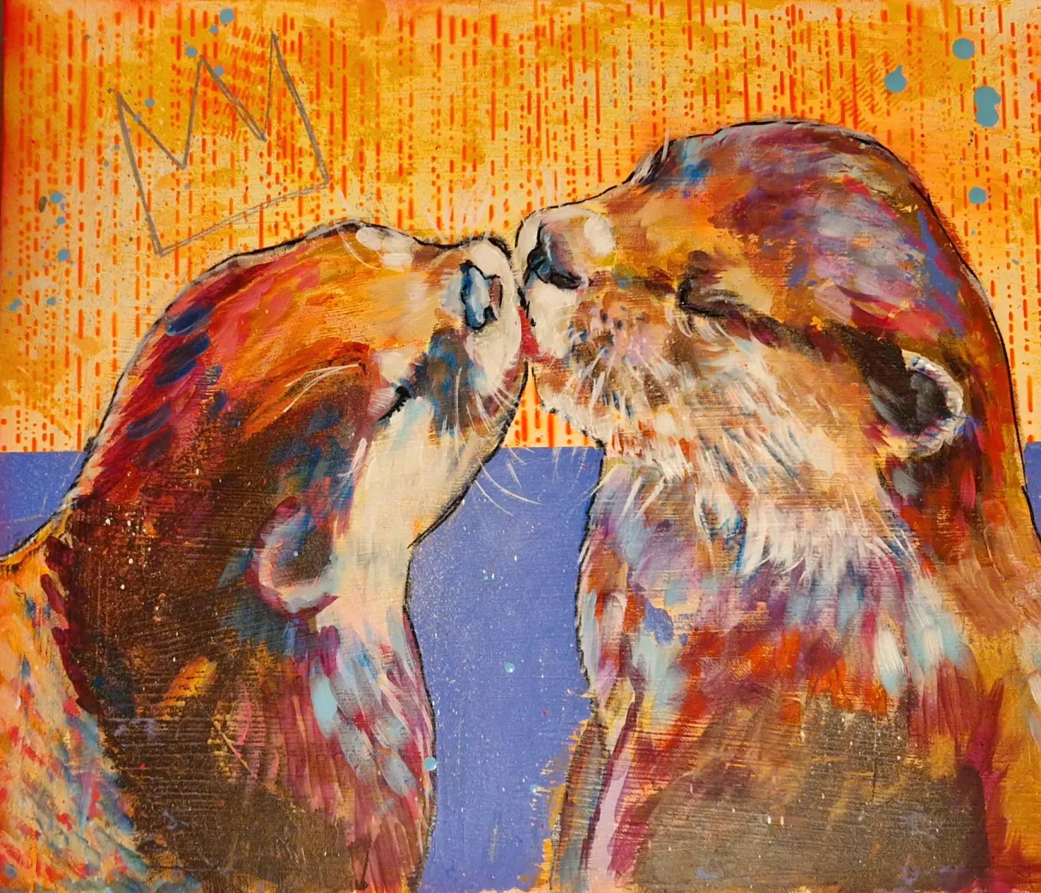 Zwei Tiger-Kunstwerk von Kassarti 
